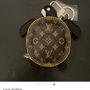 LV Brown & Black Monogram Turtle Key and Card Holder
